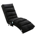 Coolmore Linen Chaise Lounge Indoor Chair, Modern Long Lounger For Office Or Living Room Black Polyester