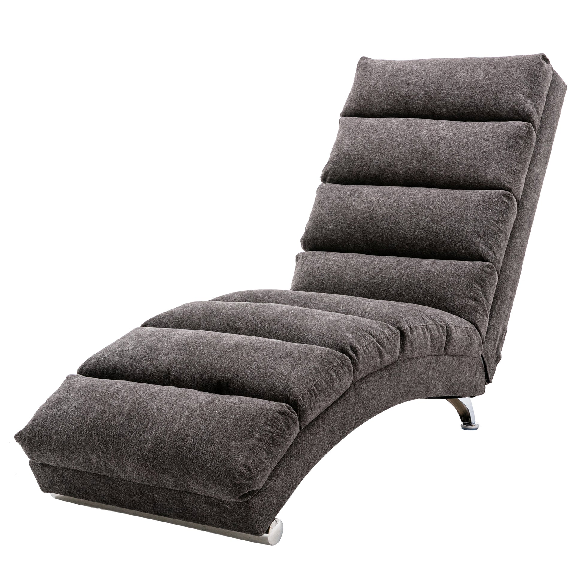 Coolmore Linen Massage Chaise Lounge Indoor With Remote Control,Ergonomic Electric Massage Long Lounger With 5 Modes For Office, Living Room,Bedroom Dark Gray Dark Gray Foam Linen