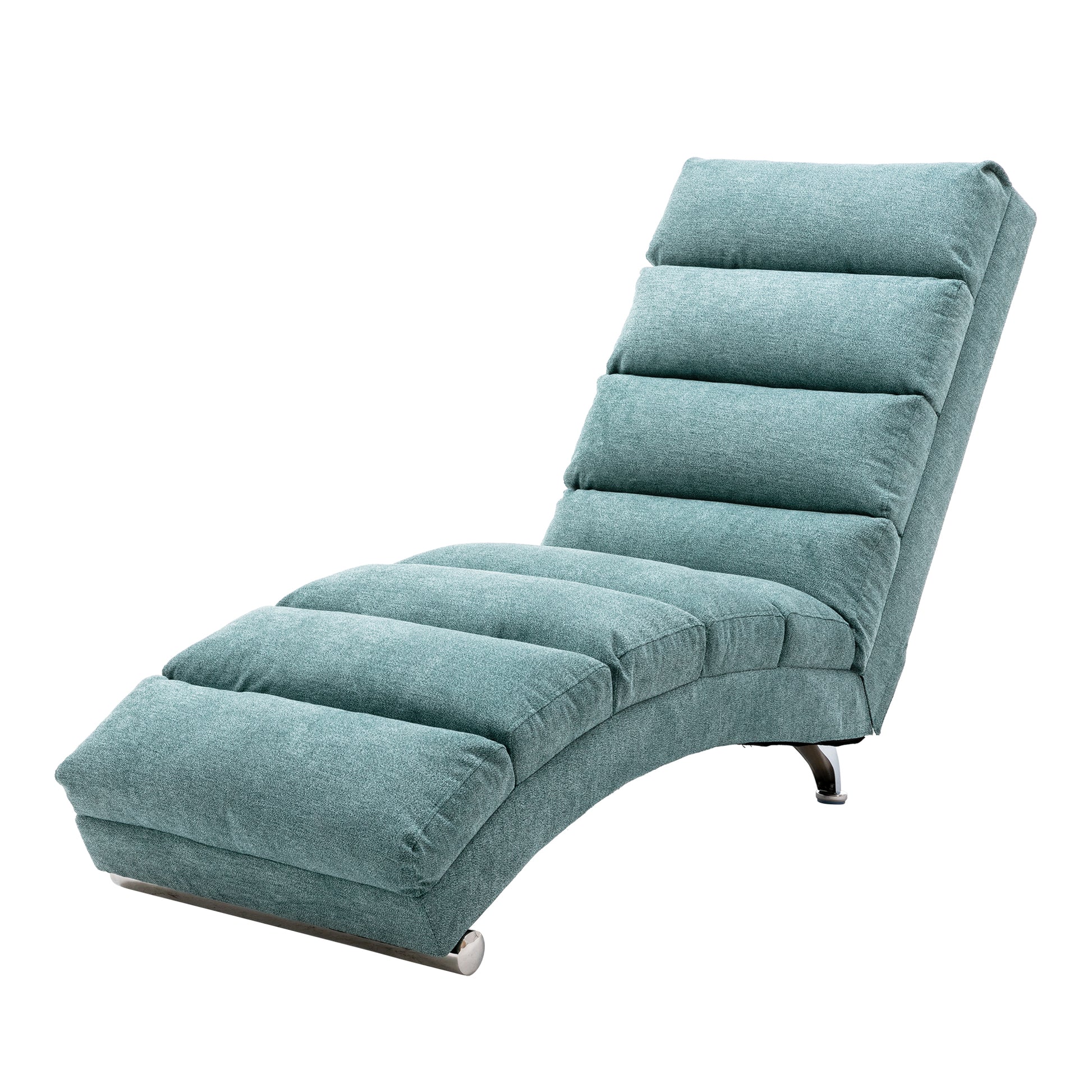 Coolmore Linen Massage Chaise Lounge Indoor With Remote Control,Ergonomic Electric Massage Long Lounger With 5 Modes For Office, Living Room,Bedroom Teal Teal Foam Linen