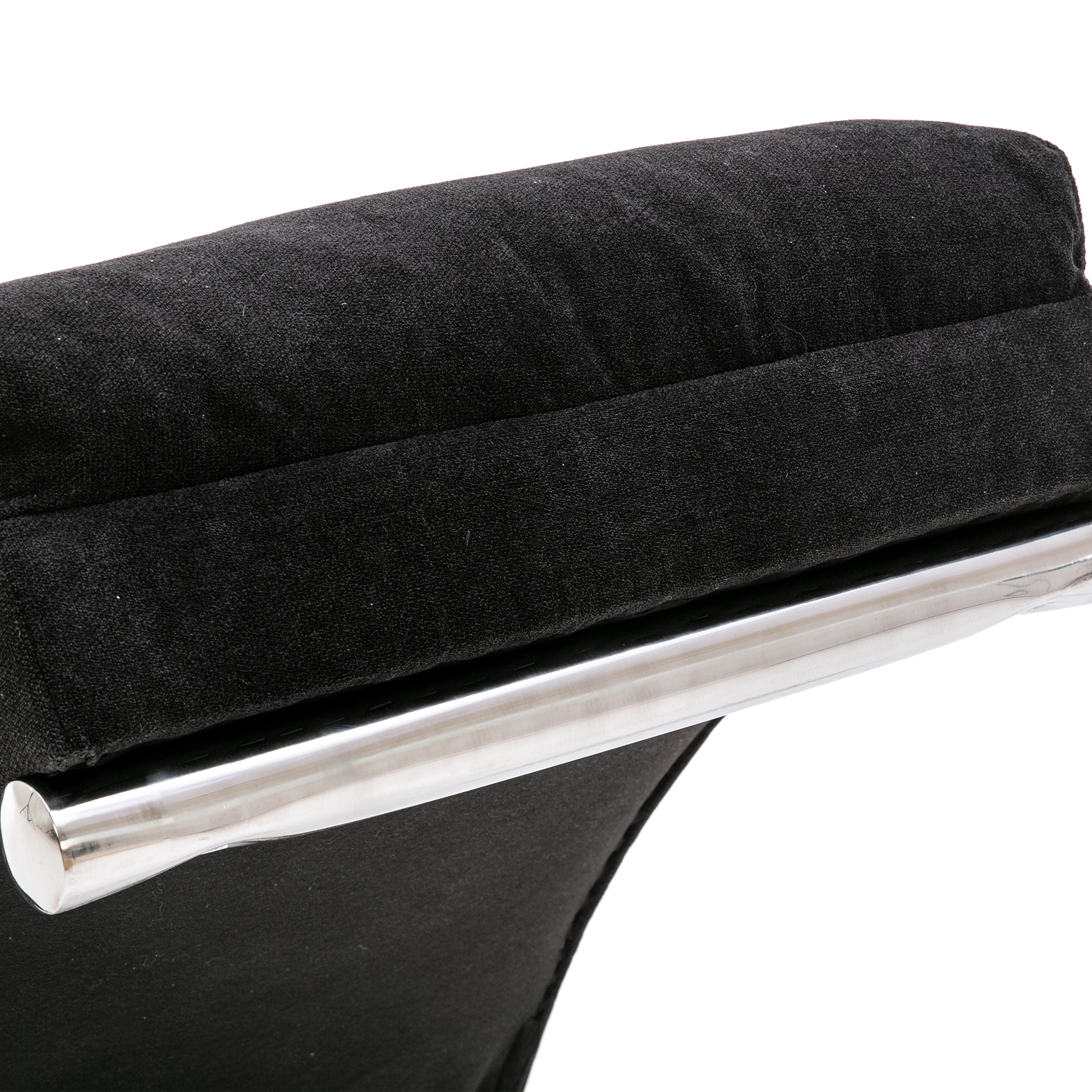 Coolmore Linen Chaise Lounge Indoor Chair, Modern Long Lounger For Office Or Living Room Black Polyester