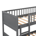 Twin Size Bunk Bed With A Loft Bed Attached, With Two Drawers,Gray Gray Pine