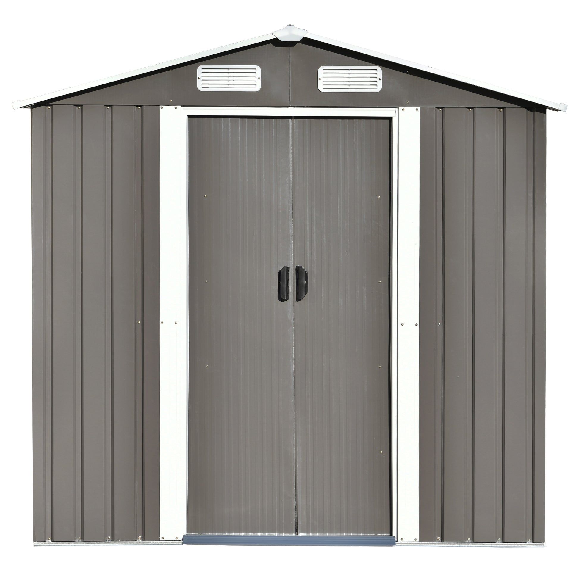Patio 6Ft X4Ft Bike Shed Garden Shed, Metal Storage Shed With Lockable Door, Tool Cabinet With Vents And Foundation For Backyard, Lawn, Garden, Gray No Gray Weather Resistant Frame Garden & Outdoor Casual Steel Steel