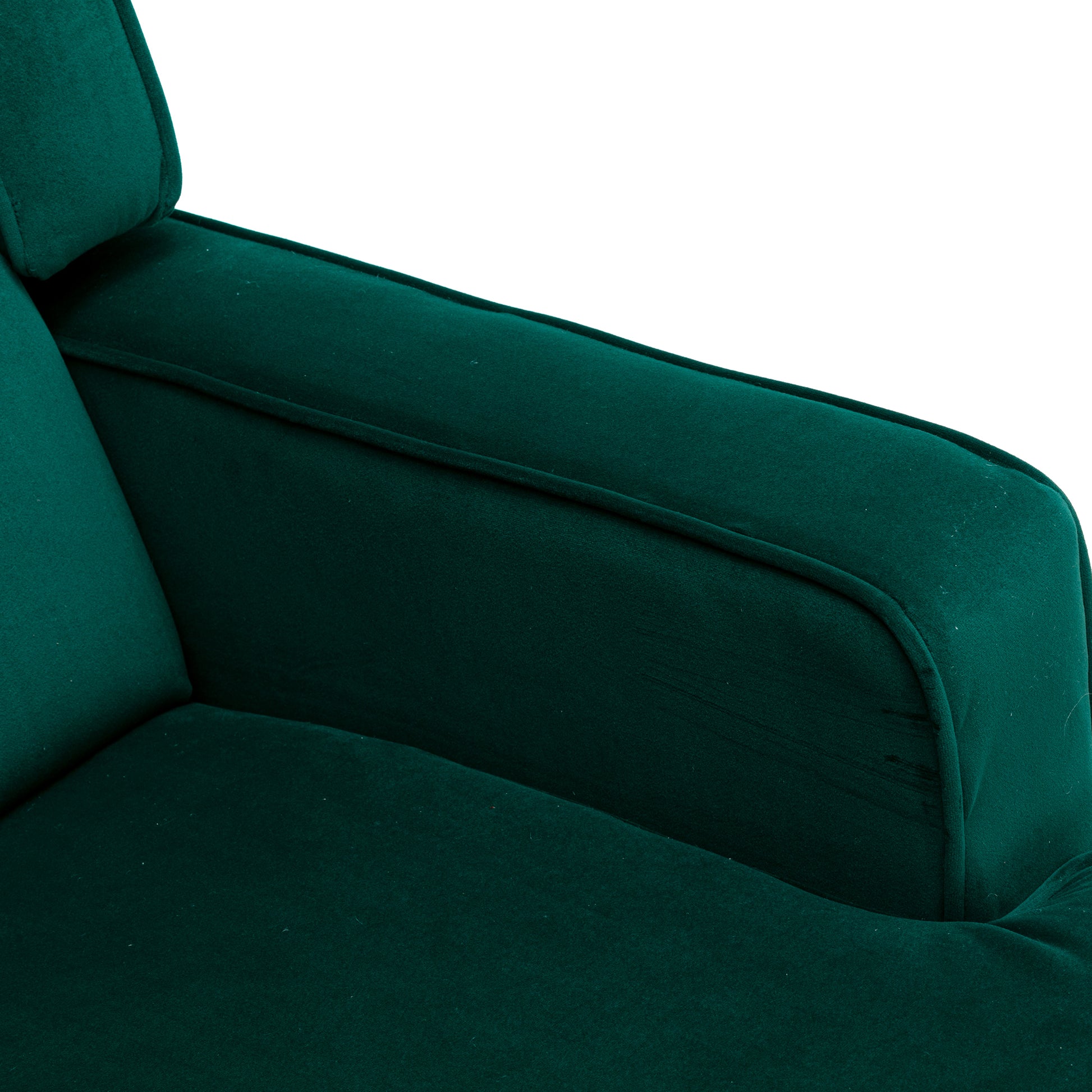 Coolmore Living Room Comfortable Rocking Chair Accent Chair Emerald Polyester