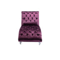 Coomoreleisure Concubine Sofa With Acrylic Feet Purple Velvet