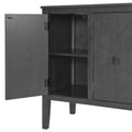 Accent Storage Cabinet Wooden Cabinet With Adjustable Shelf, Antique Gray, Entryway, Living Room, Study Room Grey Mdf