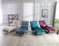 Coomoreleisure Concubine Sofa With Acrylic Feet Purple Velvet