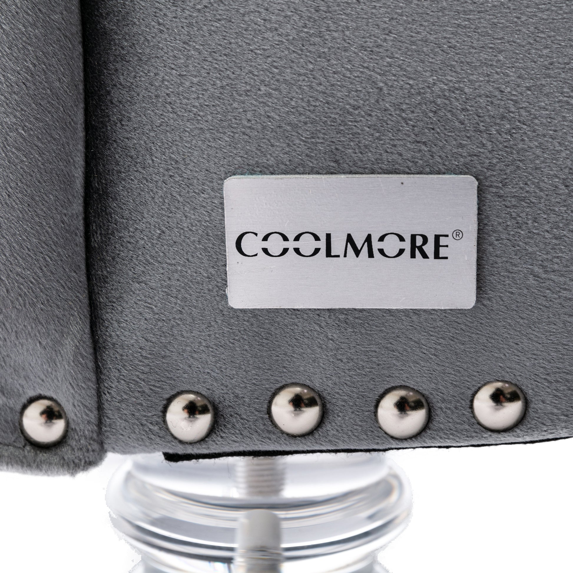 Coomoreleisure Concubine Sofa With Acrylic Feet Silver Velvet