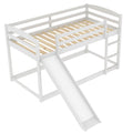 Twin Over Twin Bunk Bed With Convertible Slide And Ladderwhite Old Sku:Wf281725Aak White Pine