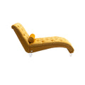 Coomoreleisure Concubine Sofa With Acrylic Feet Mustard Velvet