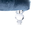 Coomoreleisure Concubine Sofa With Acrylic Feet Light Blue Velvet