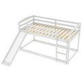 Twin Over Twin Bunk Bed With Convertible Slide And Ladderwhite Old Sku:Wf281725Aak White Pine