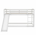 Twin Over Twin Bunk Bed With Convertible Slide And Ladderwhite Old Sku:Wf281725Aak White Pine