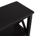 Console Table With 3 Tier Open Storage Spaces And 