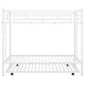 Twin Over Twin Bunk Bed With Trundle, White Old Sku:Mf192387Aak White Metal