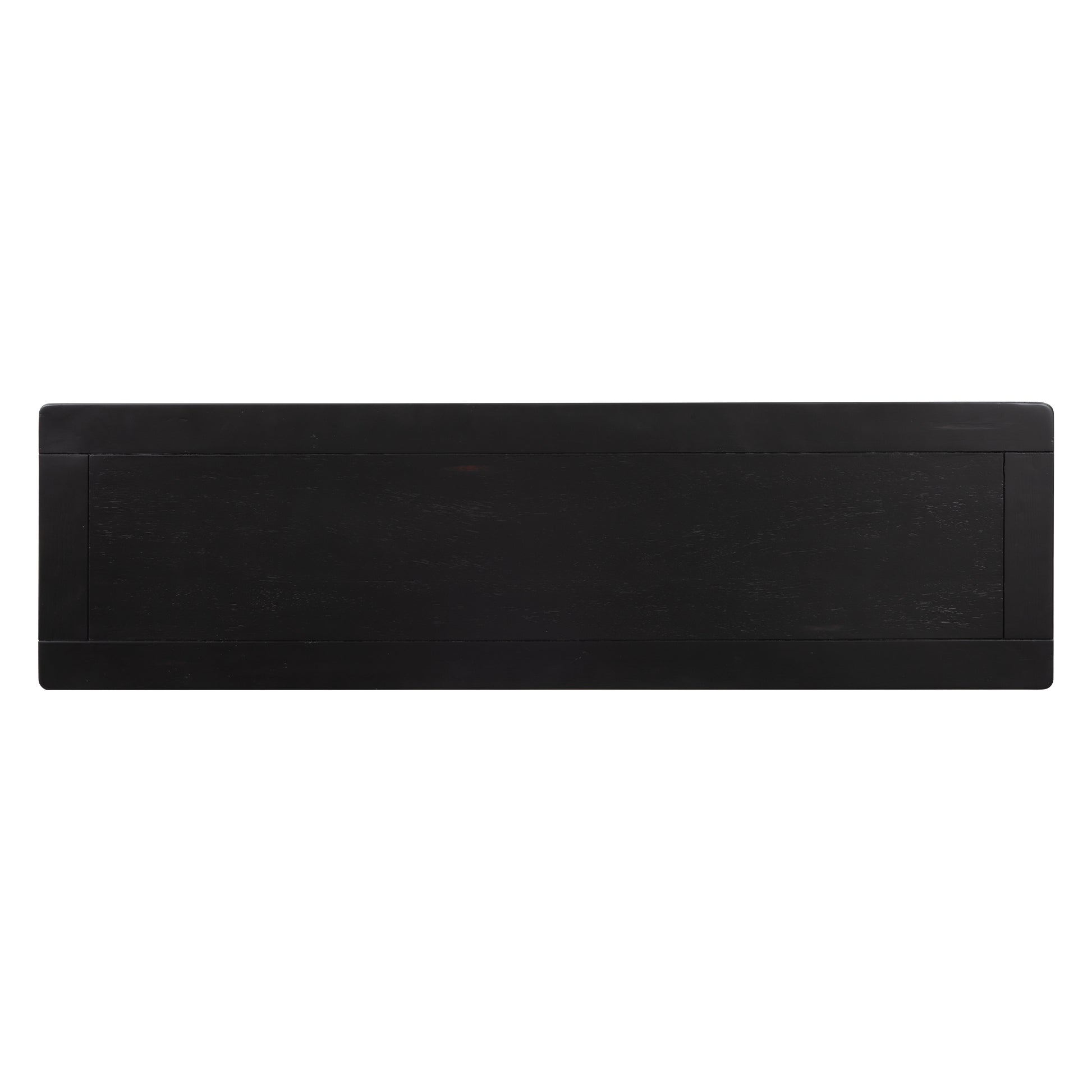 Console Table With 3 Tier Open Storage Spaces And "X" Legs, Narrow Sofa Entry Table For Living Room, Entryway And Hallway Black Black Solid Wood