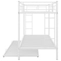 Twin Over Twin Bunk Bed With Trundle, White Old Sku:Mf192387Aak White Metal