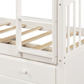 Twin Bunk Bed With Ladder, Safety Rail, Twin Trundle Bed With 3 Drawers For Teens Bedroom, Guest Room Furniture White Old Sku :Lp000071Aak White Solid Wood