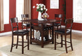 Set Of 2 Chairs Dining Room Furniture Dark Brown Cushioned Solid Wood Counter Height Chairs Brown Brown Dining Room Modern,Transitional Dining Chairs Ladder Back Solid Wood