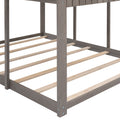 Full Over Full Woodbunk Bed With Roof, Window, Guardrail, Ladder Antique Gray Old Sku: Lt000031Aae Antique Gray Solid Wood