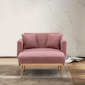 Coolmore Fashionable And Classic Style Chaise Lounge Chair Accent Chair For Living Room, Bedroom Brush Pink Teddy Brush Pink Teddy Foam Teddy