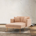 Coolmore Fashionable And Classic Style Chaise Lounge Chair Accent Chair For Living Room, Bedroom Camel Teddy Camel Teddy Foam Teddy