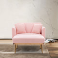 Coolmore Fashionable And Classic Style Chaise Lounge Chair Accent Chair For Living Room, Bedroom Teddy Pink Pink Teddy Foam Teddy