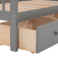 Stairway Twin Over Twin Bunk Bed With Three Drawers For Bedroom, Dorm Gray Old Sku: Lp000309Aae Gray Solid Wood