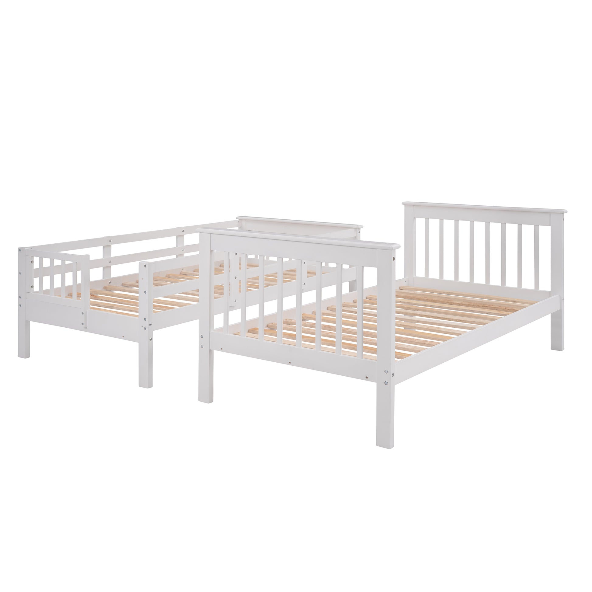 Stairway Twin Over Twin Bunk Bed With Three Drawers For Bedroom, Dorm White Old Sku: Lp000309Aak White Solid Wood