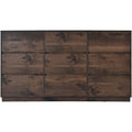 Mid Century Modern 9 Drawers Dresser,Dark Brown Dark Brown Mdf