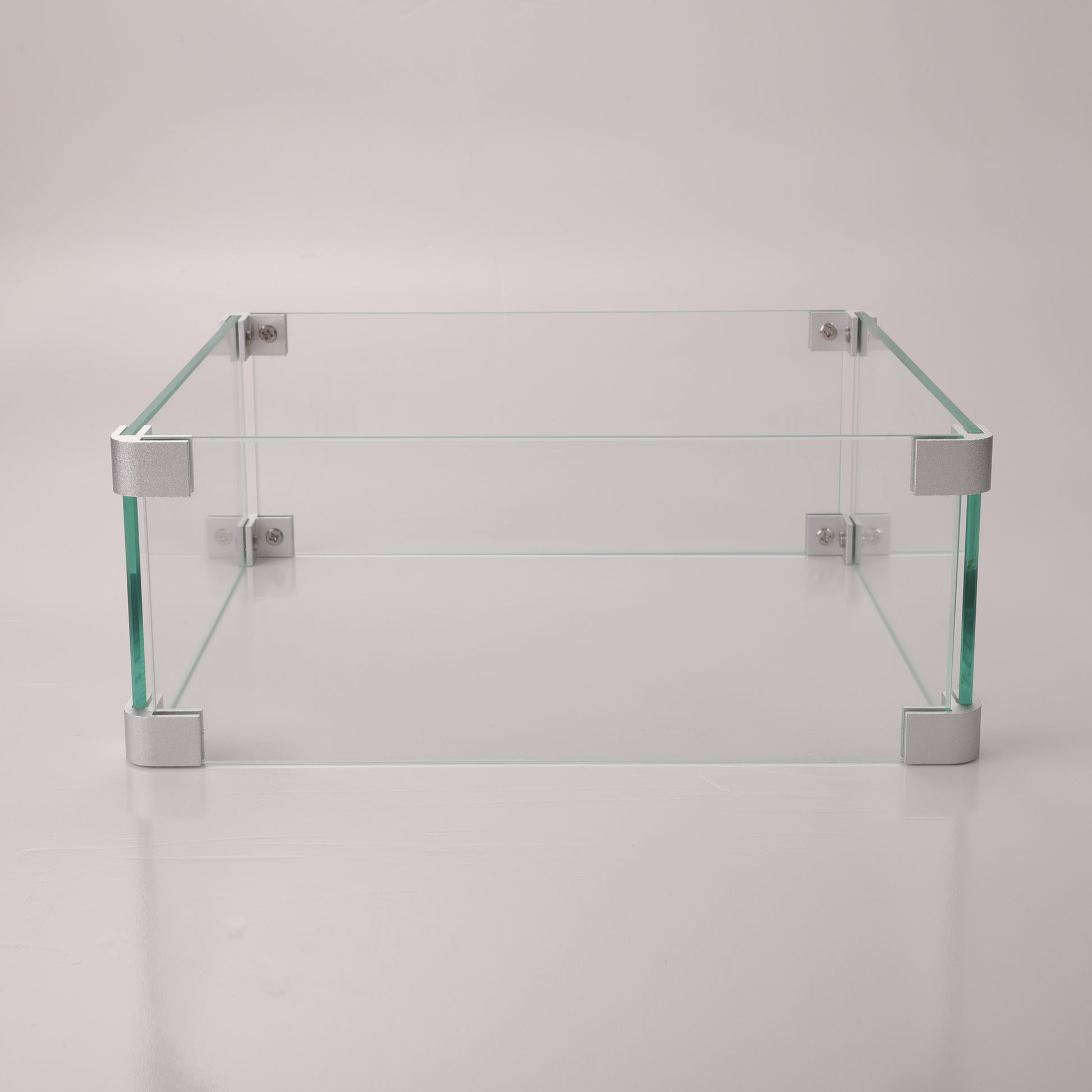 Glass Wind Gurad Square Glass Windshield For Square Fire Table Transparent Glass