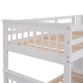 Stairway Twin Over Twin Bunk Bed With Three Drawers For Bedroom, Dorm White Old Sku: Lp000309Aak White Solid Wood