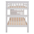 Stairway Twin Over Twin Bunk Bed With Three Drawers For Bedroom, Dorm White Old Sku: Lp000309Aak White Solid Wood