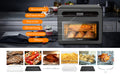 Geek Chef Steam Air Fryer Toast Oven Combo26 Qt Steam Convection Oven Countertop50 Cooking Presets, With 6 Slice Toast, 12