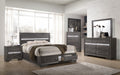 Matrix Traditional Queen Size Storage Bed Made With Wood In Gray Box Spring Not Required Queen Grey Wood Gray Bedroom Traditional Storage Included Solid Wood Mdf Wood