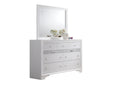 Traditional Matrix 7 Drawer Dresser In White Made With Wood White Drawer 5 Drawers & Above Bedroom Ball Bearing Glides Traditional White Solid Wood Mdf Wood