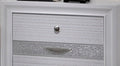 Matrix Traditional 2 Drawer Nightstand Made With Wood In White White 2 Drawers Bedroom Bedside Cabinet Traditional Drawers White Solid Wood Mdf Wood