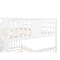 Full Over Full Bunk Bed With Twin Size Trundle And Ladder White Old Sku: Lp000204Aak White Solid Wood