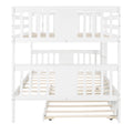 Full Over Full Bunk Bed With Twin Size Trundle And Ladder White Old Sku: Lp000204Aak White Solid Wood