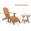 Tale Adirondack Chair Backyard Outdoor Furniture Painted Seating With Cup Holder All Weather And Fade Resistant Plastic Wood For Lawn Patio Deck Garden Porch Lawn Furniture Chairs Brown Ban On Brown Wood Plastic