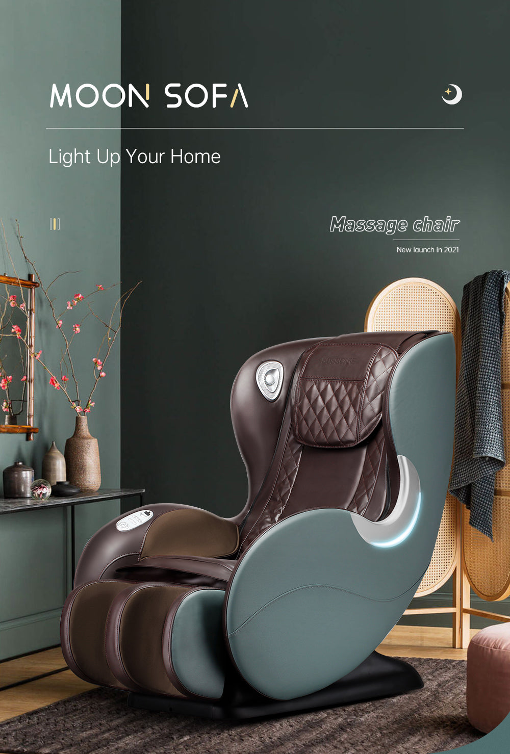 Massage Chairs Sl Track Full Body And Recliner, Shiatsu Recliner, Massage Chair With Bluetooth Speaker Green Green Pu