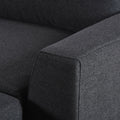 3 Pieces U Shaped Sofa With Removable Ottomans Gray Foam Polyester 6 Seat