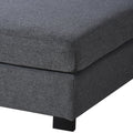 3 Pieces U Shaped Sofa With Removable Ottomans Gray Foam Polyester 6 Seat