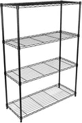 Simple Deluxe 4 Tier Heavy Duty Storage Shelving Unit ,Black,36Lx14Wx54H Inch, 1 Pack Black Aluminum