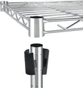 Simple Deluxe 4 Tier Heavy Duty Storage Shelving Unit, Heught Adjustable, Chrome,35.43