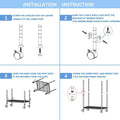 Simple Deluxe Heavy Duty 3 Shelf Shelving With Wheels, Adjustable Storage Units, Steel Organizer Wire Rack, 23