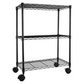 Simple Deluxe Heavy Duty 3 Shelf Shelving With Wheels, Adjustable Storage Units, Steel Organizer Wire Rack, 23