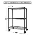 Simple Deluxe Heavy Duty 3 Shelf Shelving With Wheels, Adjustable Storage Units, Steel Organizer Wire Rack, 23