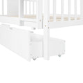 Full Over Full Bunk Bed With Drawers And Ladder For Bedroom, Guest Room Furniture White Old Sku :Lp000205Aak White Solid Wood