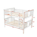 Full Over Full Bunk Bed With Ladder For Bedroom, Guest Room Furniture Espresso Old Sku :Lp000203Aap Espresso Solid Wood