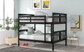 Full Over Full Bunk Bed With Ladder For Bedroom, Guest Room Furniture Espresso Old Sku :Lp000203Aap Espresso Solid Wood